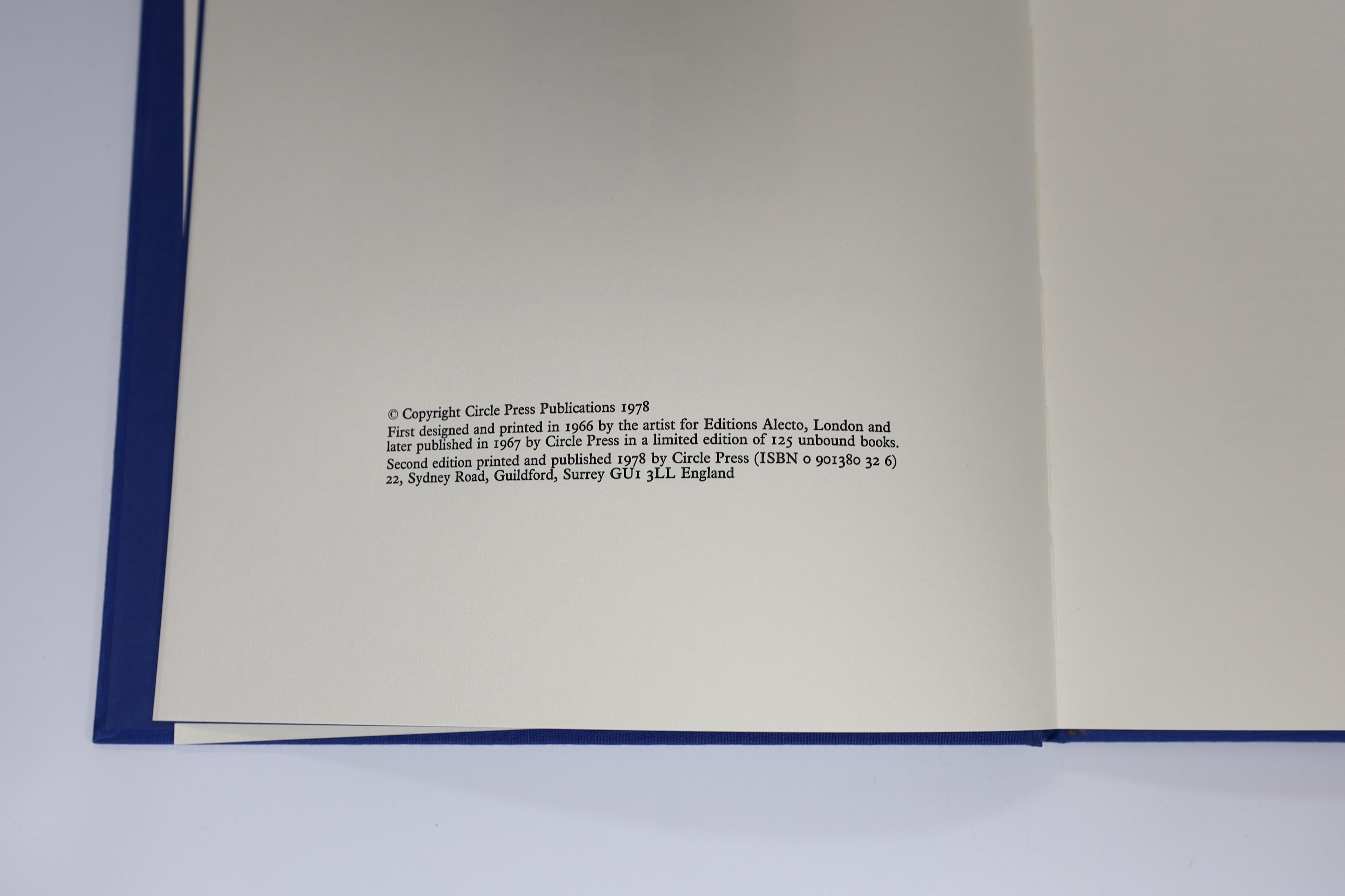 Chaucer, Geoffrey - King, Ronald (illustrator) - The Prologue to Canterbury Tales, 2nd edition, one of 250 initialled by King, folio, blue cloth, with 14 bound in colour screen prints and a prospectus, Circle Press, Guil